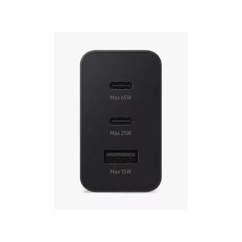 Original Samsung 65 Watts PD Adapter Trio Fast Charger Adapter for Galaxy A17,A16,A07,A06,A26,A15,A25,A05,A05S,A06,S23FE With Type C and USB Output  Adapter only