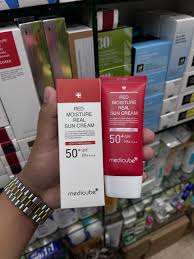 Medicube Red Moisture Real Sun Cream SPF 50+. Protects The Skin From Sunlight, Blocks UV Rays, Moisturizing, Prevent Skin Aging, Pigmentation, Freckles, Blemishes & Provides Tight UV Protection