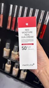Medicube Red Moisture Real Sun Cream SPF 50+. Protects The Skin From Sunlight, Blocks UV Rays, Moisturizing, Prevent Skin Aging, Pigmentation, Freckles, Blemishes & Provides Tight UV Protection