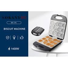 Sokany 1400W Electric Biscuit Maker - Non-Stick Mini Cake & Cookie Baking Machine with Multi-Shape Moulds