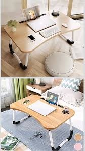 Multipurpose Foldable Laptop Table – Adjustable Portable Computer Desk with Stable Legs, Ergonomic Work Surface, Compact Bed Sofa Study Table for Home, Office, Reading and Travel