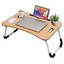 Multipurpose Foldable Laptop Table – Adjustable Portable Computer Desk with Stable Legs, Ergonomic Work Surface, Compact Bed Sofa Study Table for Home, Office, Reading and Travel