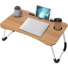 Multipurpose Foldable Laptop Table – Adjustable Portable Computer Desk with Stable Legs, Ergonomic Work Surface, Compact Bed Sofa Study Table for Home, Office, Reading and Travel