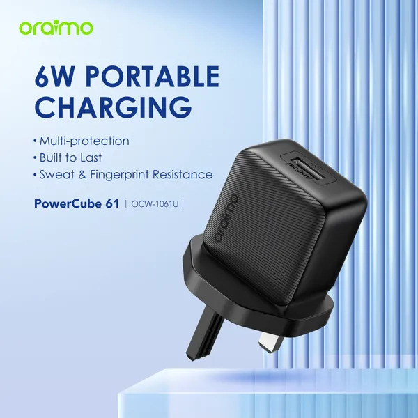 Oraimo 10W Fast Charger Adapter +Type C Cable Fast Charging UK Type 1 Meter Compatible with all Androids