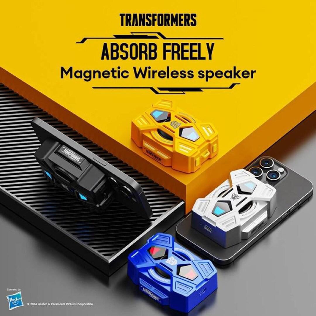 TF-Y15 Portable Magnetic Bluetooth Speaker Wireless Portable Mini Bluetooth Speaker Built-in Phone Magnet Mount Stand Multi-Color RGB LED lights 360 Audio Pocket-Sized for Phone/PC/Laptop/TV