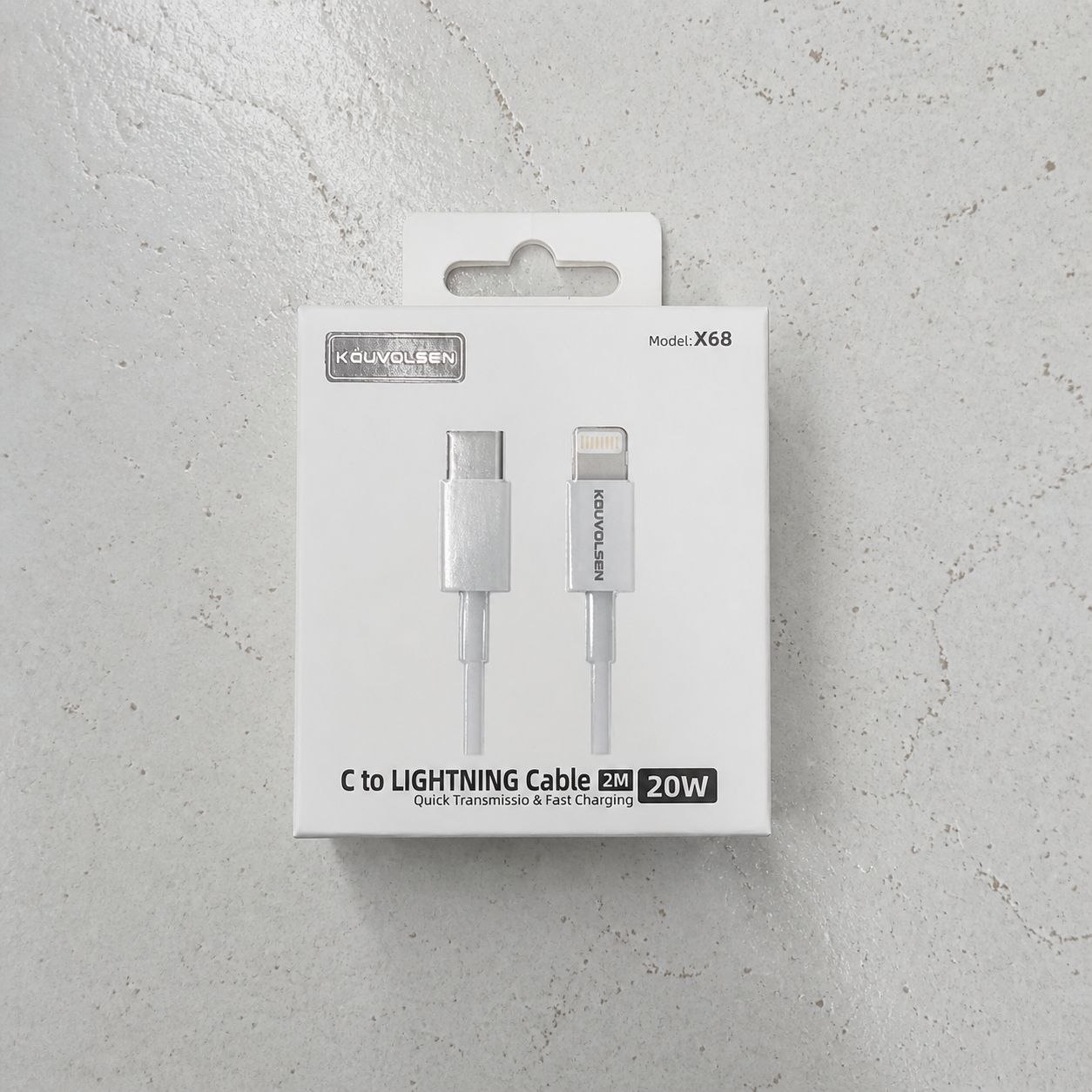 USB-C to Lightning Cable 2M 20W Fast Charging iPhone Cable – Quick Charge & Data Sync Durable Charger Cord