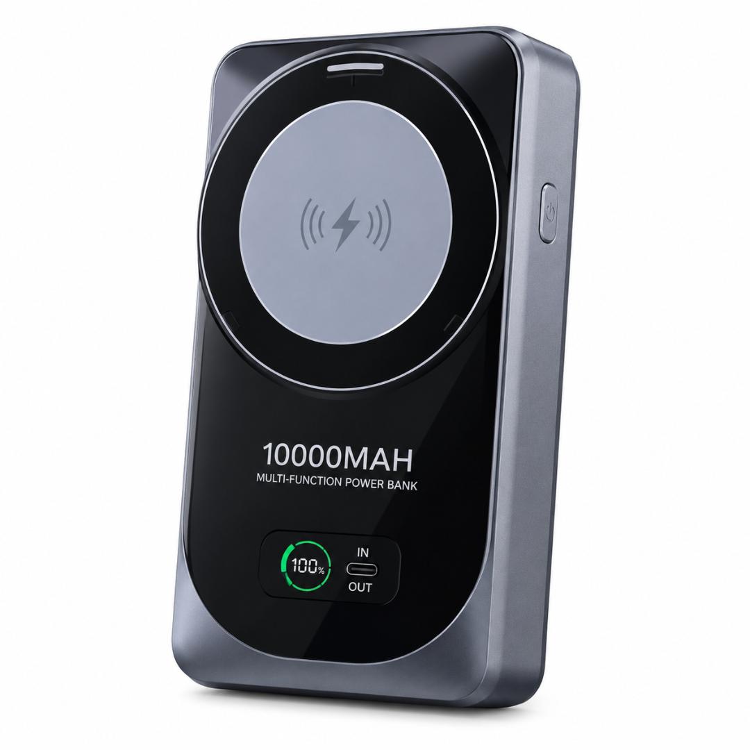 Magnetic Wireless Power Bank with Digital Display – Portable Fast Charging Battery Pack