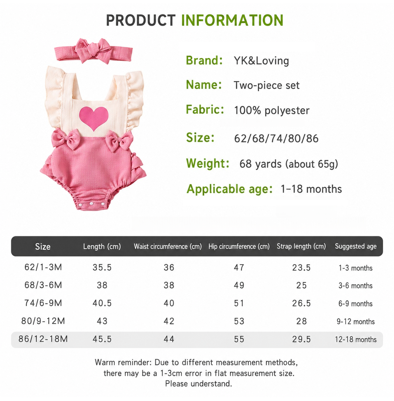 Baby Girl Romper with Heart Print and Bow, Sleeveless Ruffle Bodysuit, Summer Cross-Back Infant Jumpsuit