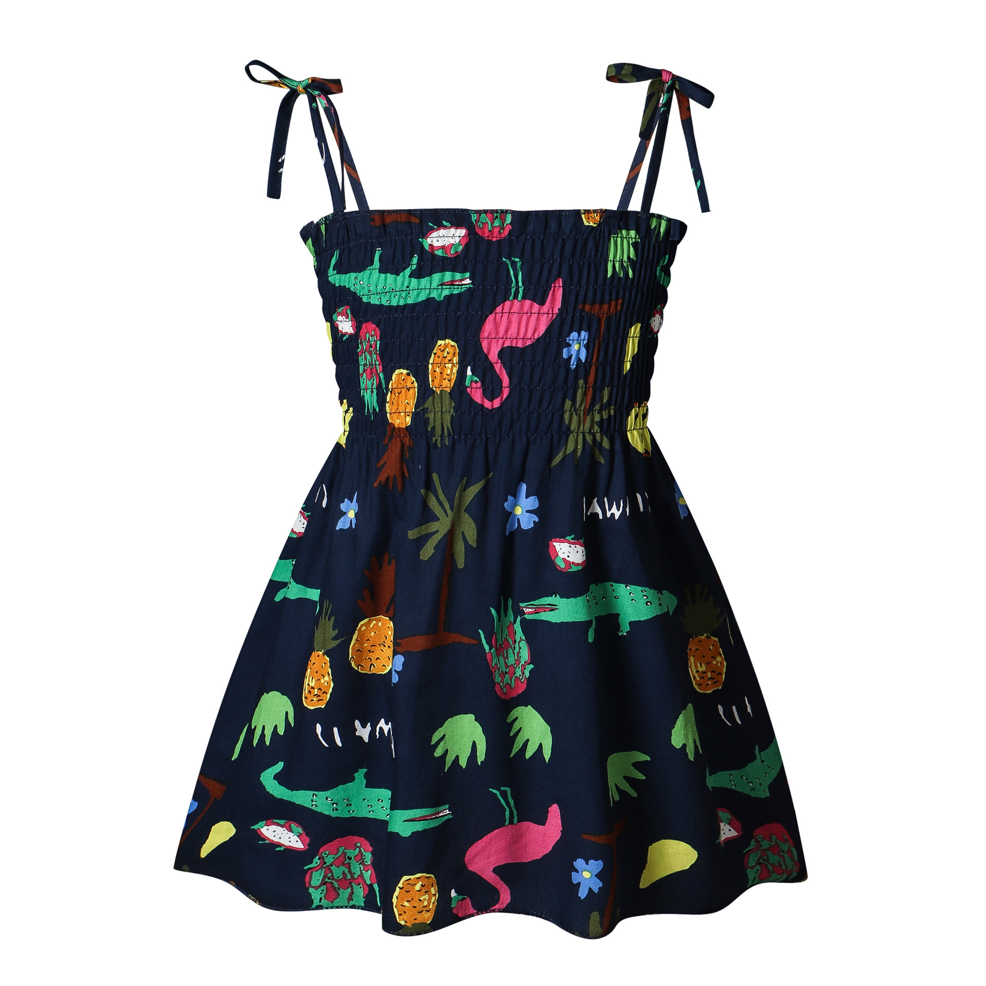 Toddler Baby Girls Summer Floral Dress, Cute Daisy Print Spaghetti Strap Sundress, Breathable Thin Sleeveless Casual Dress for Kids, Size 90-130CM