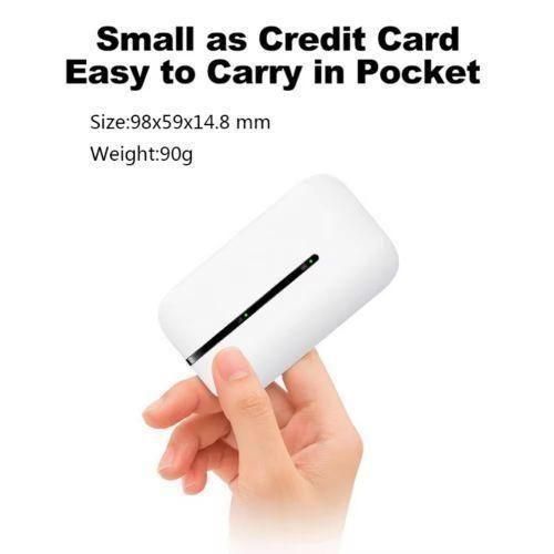 4G LTE Router MIFI Wireless 150Mbps - Portable WiFi Adapter, 10 Users, SIM Slot, White