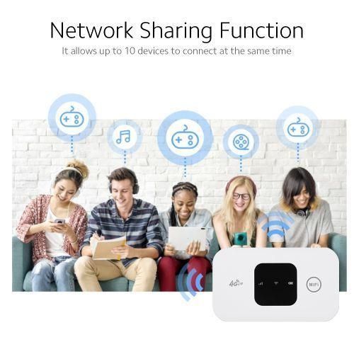 4G LTE Mobile WiFi Hotspot 150Mbps, 2100mAh Battery, SIM Slot