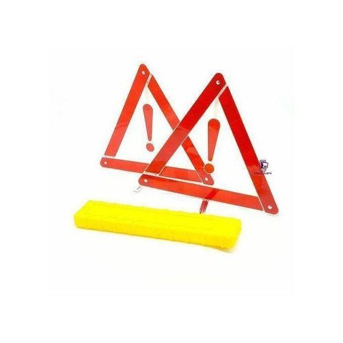 Foldable Red Car Triangle Hazard Sign - Emergency Safety Reflector