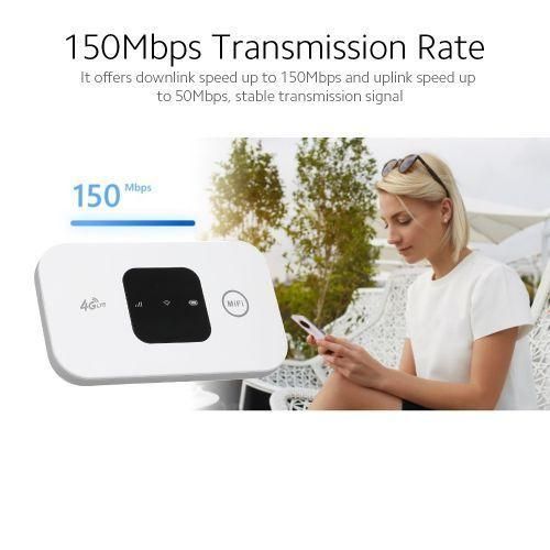 4G LTE Mobile WiFi Hotspot 150Mbps, 2100mAh Battery, SIM Slot