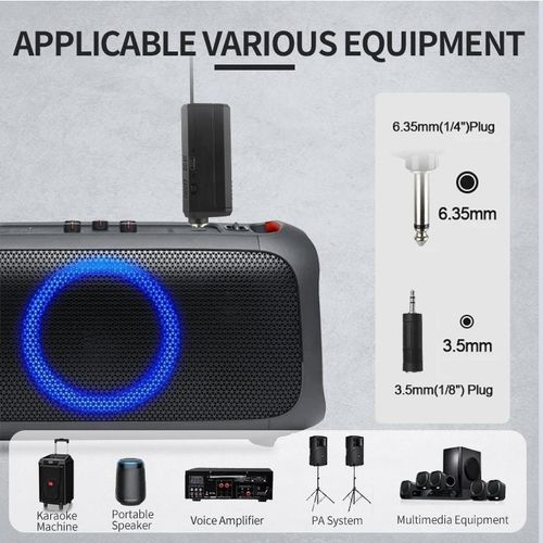 Wireless Microphone 2 Channels VHF Fixed Frequency Handheld Mic Micphone For Party Karaoke Professional Church Show Meeting