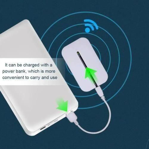 4G LTE Router MIFI Wireless 150Mbps - Portable WiFi Adapter, 10 Users, SIM Slot, White