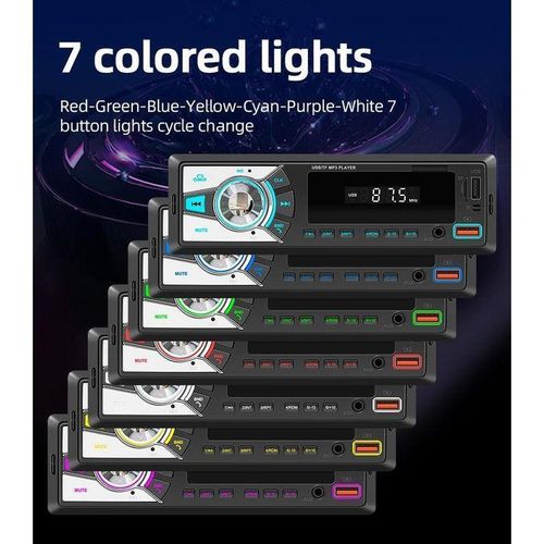 Powerful Car Radio With Bluetooth, Fm, Usb, AUX. Inbuilt Equalizer