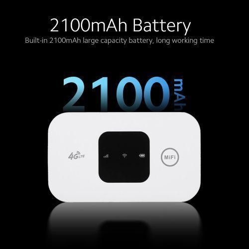 4G LTE Mobile WiFi Hotspot 150Mbps, 2100mAh Battery, SIM Slot