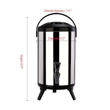 Signature Hot & Cold Water Jar (9.5L), a high-quality stainless steel insulated beverage dispenser.double-wall insulated body that maintains liquid temperatures for both hot and cold refreshments.