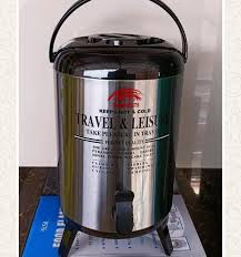 Signature Hot & Cold Water Jar (9.5L), a high-quality stainless steel insulated beverage dispenser.double-wall insulated body that maintains liquid temperatures for both hot and cold refreshments.