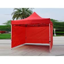 3x3 meter (10x10 feet) heavy-duty automatic pop-up gazebo canopy tent with three removable sidewalls.