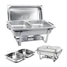 Rashnik Kitchen Series Double Tray Chafing Dish (Model RN-5902) with 11-liter capacity