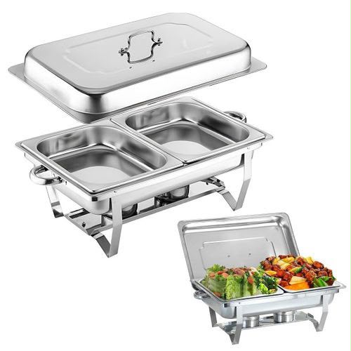 Rashnik Kitchen Series Double Tray Chafing Dish (Model RN-5902) with 11-liter capacity