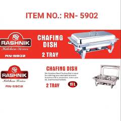 Rashnik Kitchen Series Double Tray Chafing Dish (Model RN-5902) with 11-liter capacity