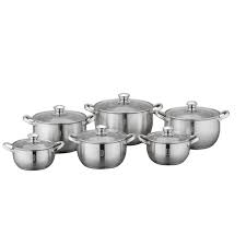 Edenberg 12-Piece Stainless Steel Cookware Set (Model EB-4038) engineered from high-grade stainless steel for optimal heat distribution