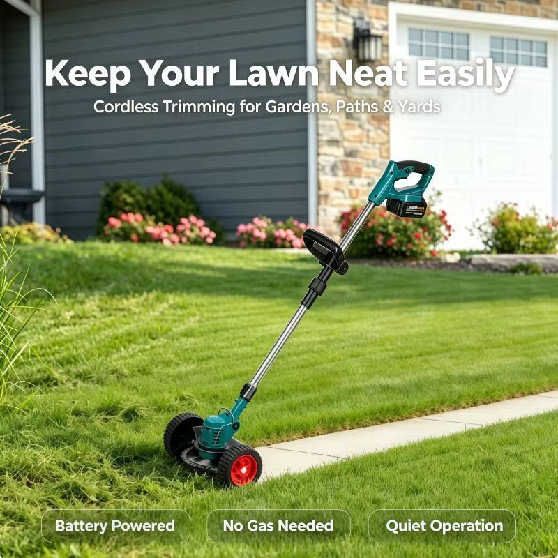 3-in-1 cordless electric weed wacker, brush cutter, and edger kit.