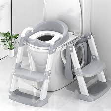 Baby auxiliary toilet ladder folding Seat with Step Stool Ladder all-in-one trainer
