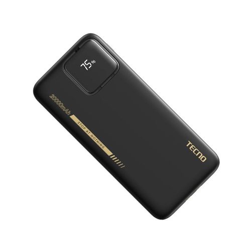 TECNO TPB-P204Q 20000mAh Power Bank 22.5W Fast Charging LED Display Built-in Type-C & Lightning Cables 3 Output Ports Portable Charger