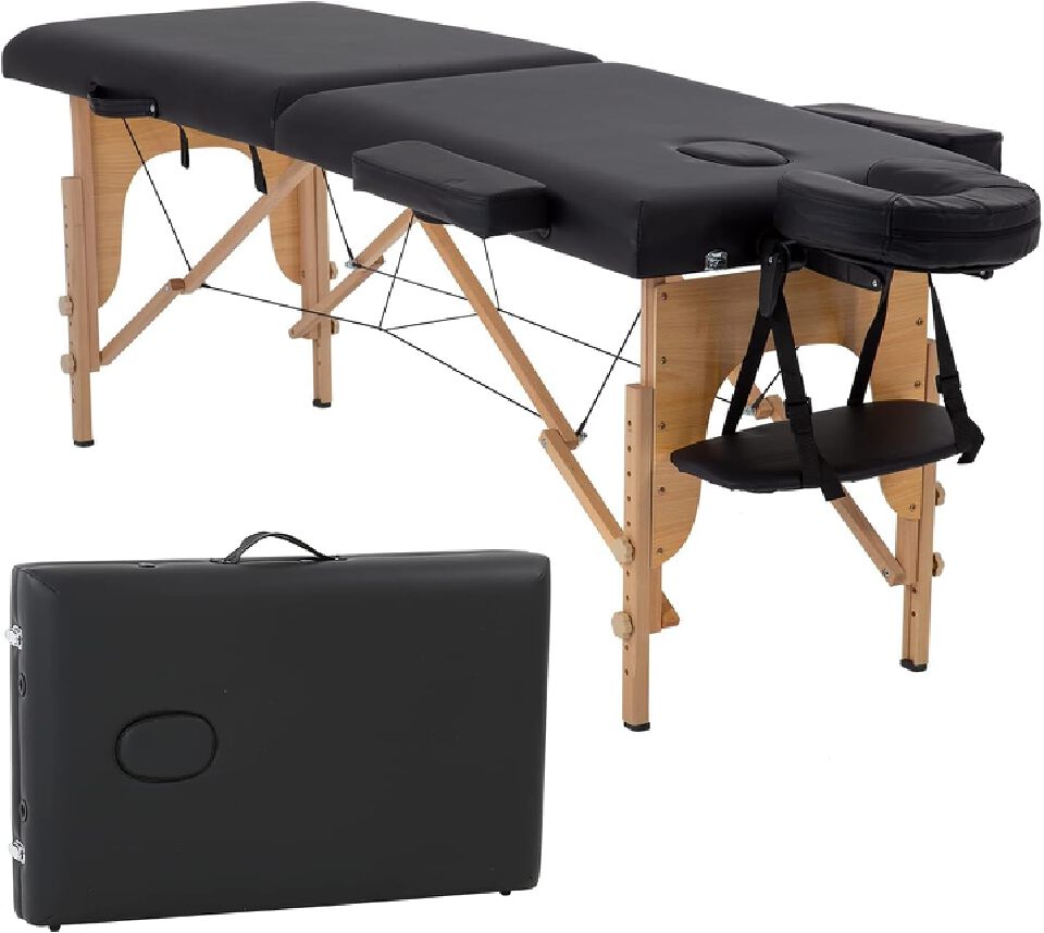 Massage Bed Portable Foldable Spa Table Adjustable Height Therapy Bed with Carry Bag for Home and Professional Use
