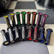 Anti-Slip Rubber Motorcycle Handle Grips – Universal Non-Slip Handlebar Grips for Motorbike & Bike.