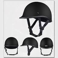 Motorcycle German Style Skull Cap Helmet – Low Profile Half Helmet with Comfortable Inner Liner + FREE BALACLAVA(mask)