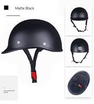 Motorcycle German Style Skull Cap Helmet – Low Profile Half Helmet with Comfortable Inner Liner + FREE BALACLAVA(mask)