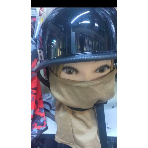Motorcycle German Style Skull Cap Helmet – Low Profile Half Helmet with Comfortable Inner Liner + FREE BALACLAVA(mask)