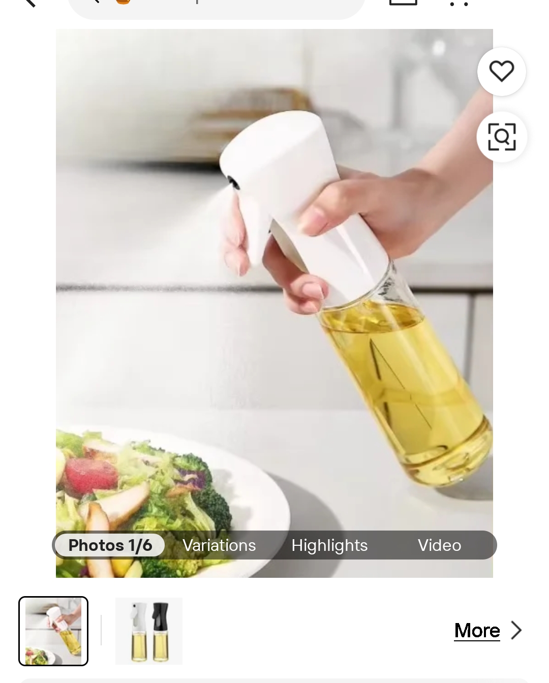 Premium Oil Sprayer for Cooking - 200ml Glass Olive Oil Mister