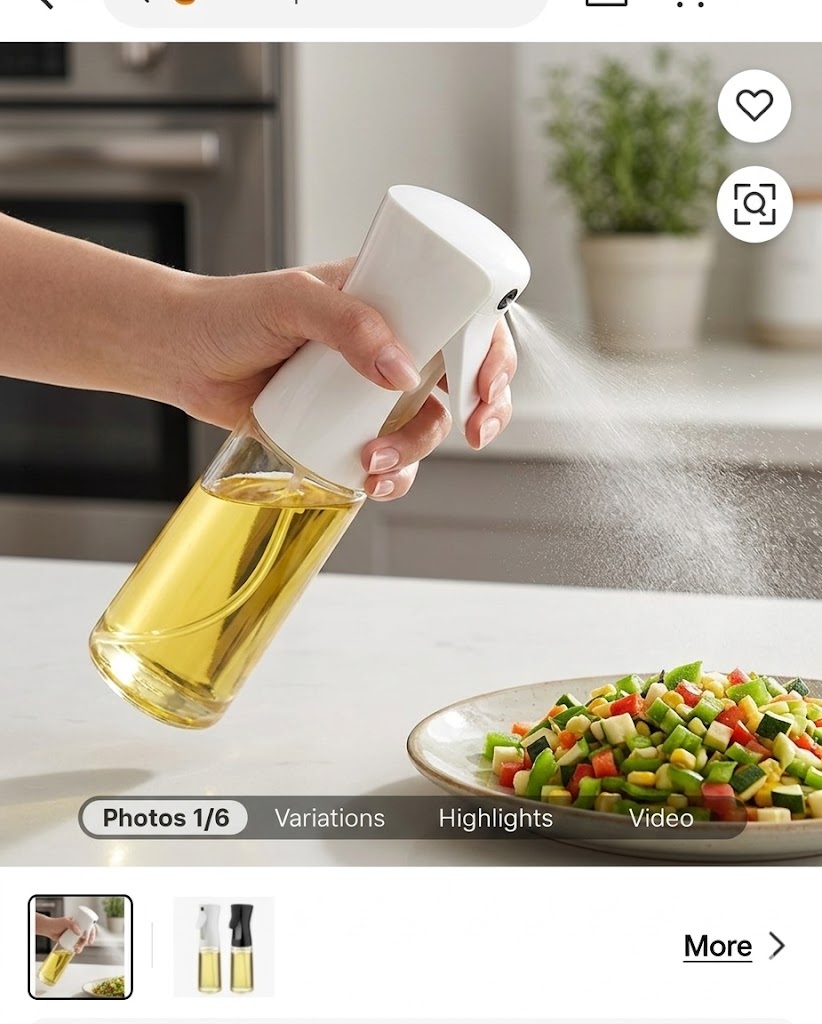 Premium Oil Sprayer for Cooking - 200ml Glass Olive Oil Mister