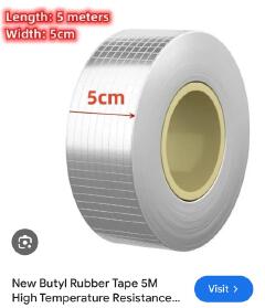 *New arrival🍇🫒* 🧊🪴5cmx5M very strong adhesive butyl tape now available.ideal for roof leaks,window sealing,gutters down spouts e.t.c