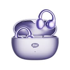 Itel BudsFit 5 Wireless Earbuds IEW-55, 32H Battery, AI Noise Cancellation, IP54 Waterproof, Bluetooth Earphones, Deep Bass, Gaming Low Latency, Open Ear Comfort Design