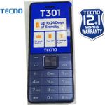 Tecno T301 Dual SIM Feature Phone Wireless FM Bluetooth 1150mAh Battery Torchlight Expandable Memory Durable Keypad Mobile Phone with Loud Speaker Long Battery Life Kenya