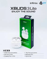 Infinix XBuds 3 Lite Wireless Earbuds Bluetooth 5.3 ENC Noise Reduction Deep Bass Touch Control Fast Charging Low Latency IPX4 Waterproof Earphones for Android & iPhone