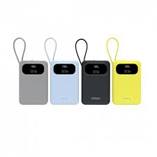 Infinix XPower 10 Pro 10000mAh Power Bank 22.5W Fast Charging Portable Charger with Built-in Type-C Cable LED Display Dual Output Compact Travel Power Bank for Android iPhone Tablets
