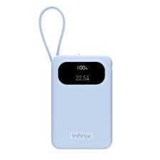 Infinix XPower 10 Pro 10000mAh Power Bank 22.5W Fast Charging Portable Charger with Built-in Type-C Cable LED Display Dual Output Compact Travel Power Bank for Android iPhone Tablets