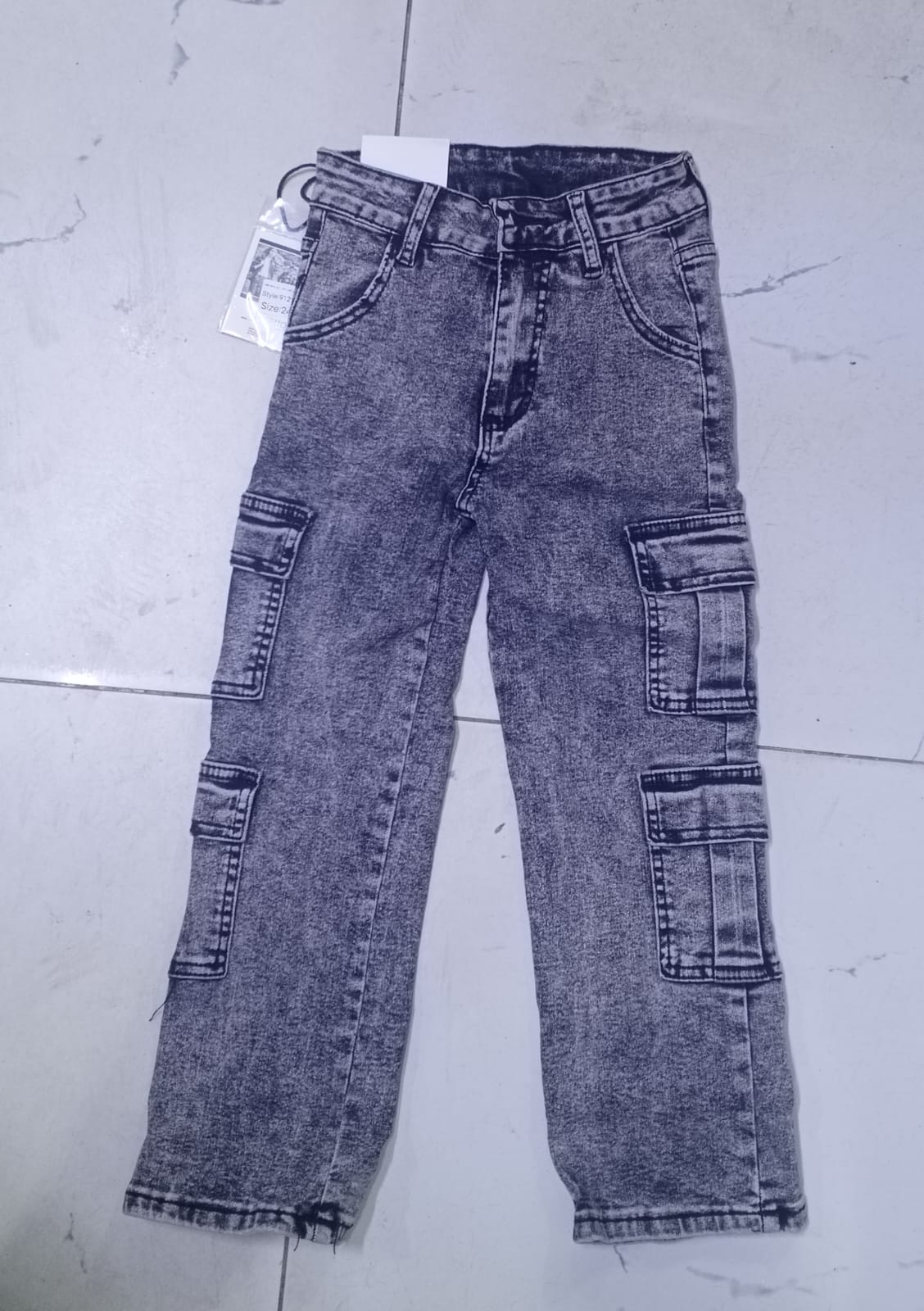 👖💙 Girls Original Mummy Cargo Jeans – Ages 7–14 Years ✨ Trendy High Waist Denim Pants 🔥 Comfortable Kids Streetwear