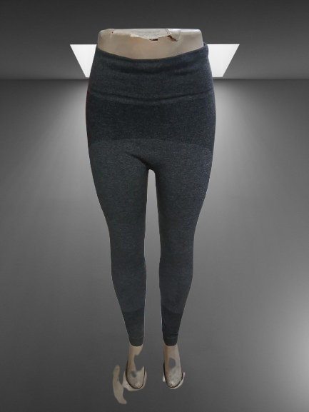 ⚡ FITNESS FAVOURITE! Women's Dark Grey High-Waisted Seamless Workout Leggings – Supportive Waistband Contoured Ribbed Stretch Tights