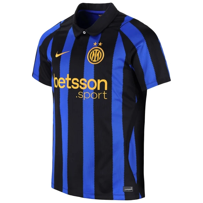 💙🖤 NERAZZURRI CITY STYLE! Inter Milan FC 2026/27 Home Jersey – Stylish Black & Lyon Blue Striped Football Shirt with Gold Details & Classic Collar for Matchday & Fans ⚽🔥