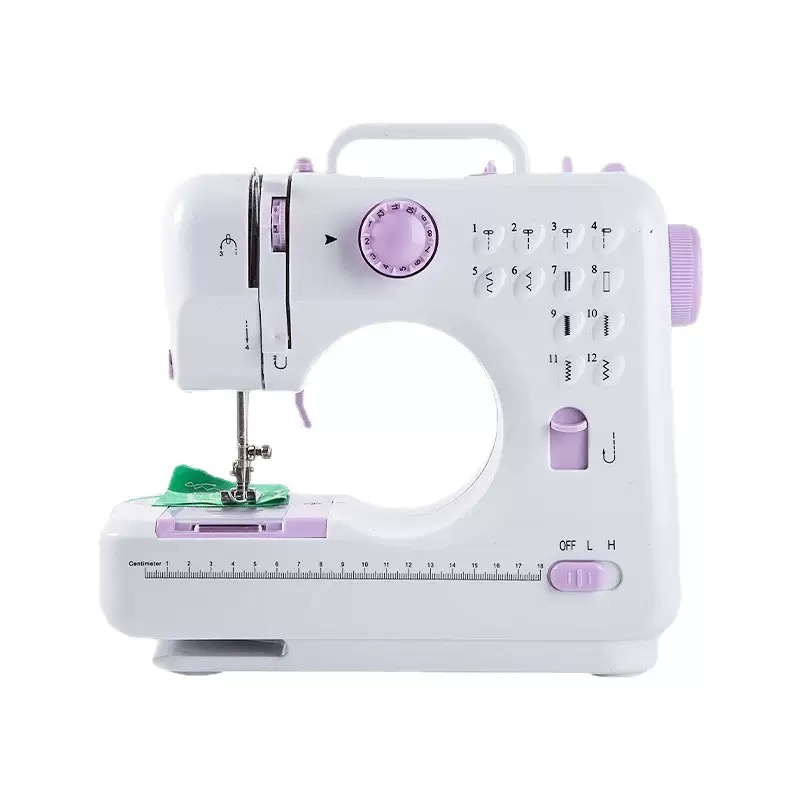 New home sewing machine 12 stitch portable mini electric sewing machine with foot pedal, double line ironing presser foot, suitable for beginners, 12 built-in stitch types, 2 speed settings, lightweig