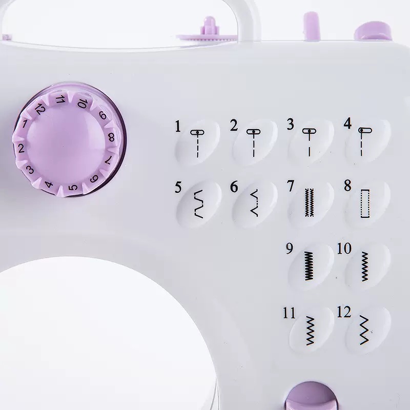 New home sewing machine 12 stitch portable mini electric sewing machine with foot pedal, double line ironing presser foot, suitable for beginners, 12 built-in stitch types, 2 speed settings, lightweig