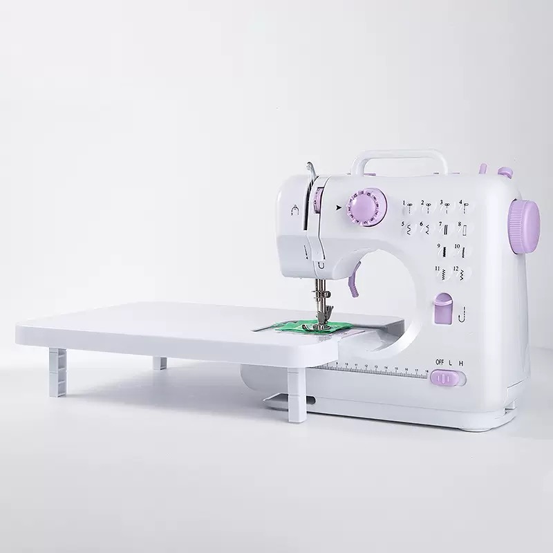 New home sewing machine 12 stitch portable mini electric sewing machine with foot pedal, double line ironing presser foot, suitable for beginners, 12 built-in stitch types, 2 speed settings, lightweig